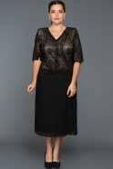 Short Black Oversized Evening Dress EC4554