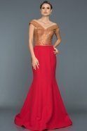 Long Red Evening Dress ABU063