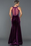 Long Purple Velvet Evening Dress GG7008