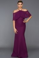 Long Violet Evening Dress ABU091