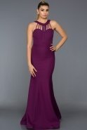 Long Violet Evening Dress ABU006