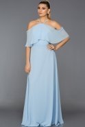 Long Light Blue Evening Dress ABU002