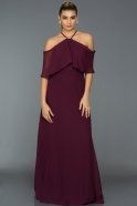 Long Violet Evening Dress ABU002