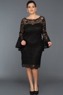 Short Black Plus Size Dress ABK022