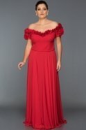 Long Red Plus Size Dress ABU074