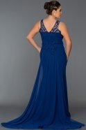 Long Sax Blue Oversized Evening Dress ABU138