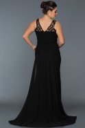 Long Black Oversized Evening Dress ABU138