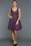Short Violet Evening Dress C8095