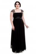 Black Large Size Evening Dress F941