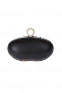 Black Silvery Clutch Bag V261