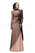 Salmon Hijab Dress S3472