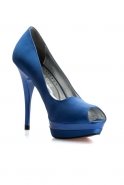 Sax Blue Platform Heel Evening Shoes I1054-2308