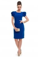 Short Sax Blue Evening Dress O4116