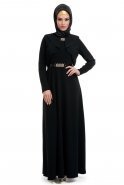Black Hijab Dress T2242