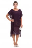 Short Purple Oversized Evening Dress AL8856