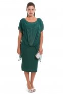 Emerald Green Oversized Evening Dress AL8777