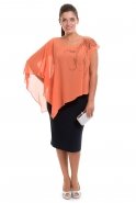 Orange Large Size Evening Dress AL8852