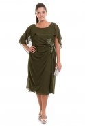 Olive Drab Oversized Evening Dress AL8670