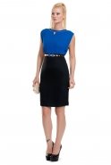 Short Blue-Black Evening Dress T2222