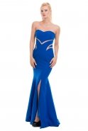 Long Sax Blue Evening Dress C3283