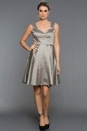 Short Grey Evening Dress C8095