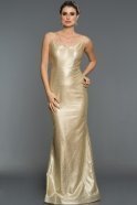 Long Gold Evening Dress C7346