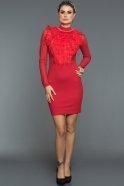 Short Red Evening Dress ABK253