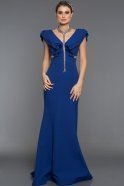 Long Sax Blue Evening Dress ABU106