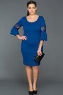 Short Sax Blue Oversized Evening Dress AR38163