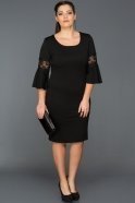 Short Black Oversized Evening Dress AR38163