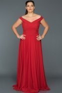Red Long Oversized Evening Dress ABU354