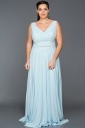 Long Light Blue Oversized Evening Dress ABU004
