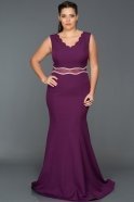 Long Purple Plus Size Dress AN6047