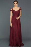 Long Burgundy Evening Dress AN2511