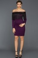 Short Purple Evening Dress AR38164