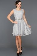 Short Grey Evening Dress ABK028
