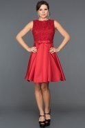 Short Red Evening Dress ABK045