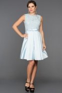 Short Blue Evening Dress ABK045