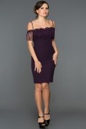 Short Purple Evening Dress ABK109