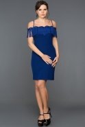 Short Sax Blue Evening Dress ABK109