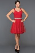 Short Red Prom Gown DS460