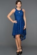 Short Sax Blue Evening Dress ABK116