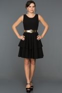 Short Black Evening Dress ABK117