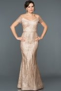 Long Rose Colored Mermaid Prom Dress ABU495