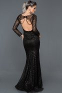 Long Black Mermaid Prom Dress ABU274