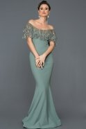 Long Turquoise Mermaid Prom Dress ABU558