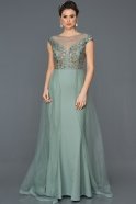 Long Turquoise Engagement Dress F4459