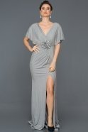 Long Grey Mermaid Prom Dress F4595