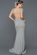 Long Grey Mermaid Prom Dress F4671