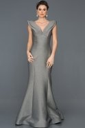 Long Grey Prom Gown AB7065